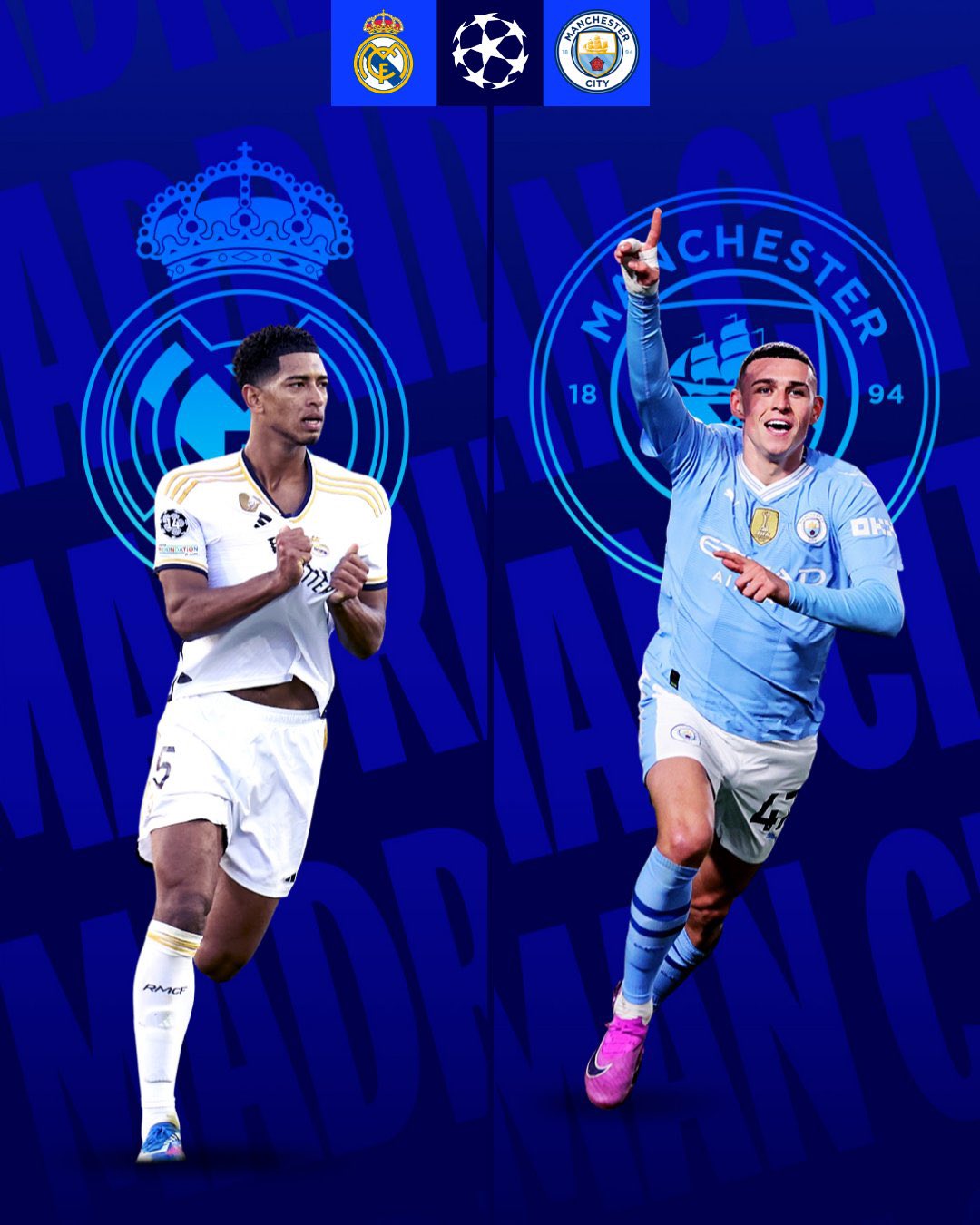 Real Madrid vs Manchester City, Vincius Jr, Bellingham, Haalnd, Rodrygo