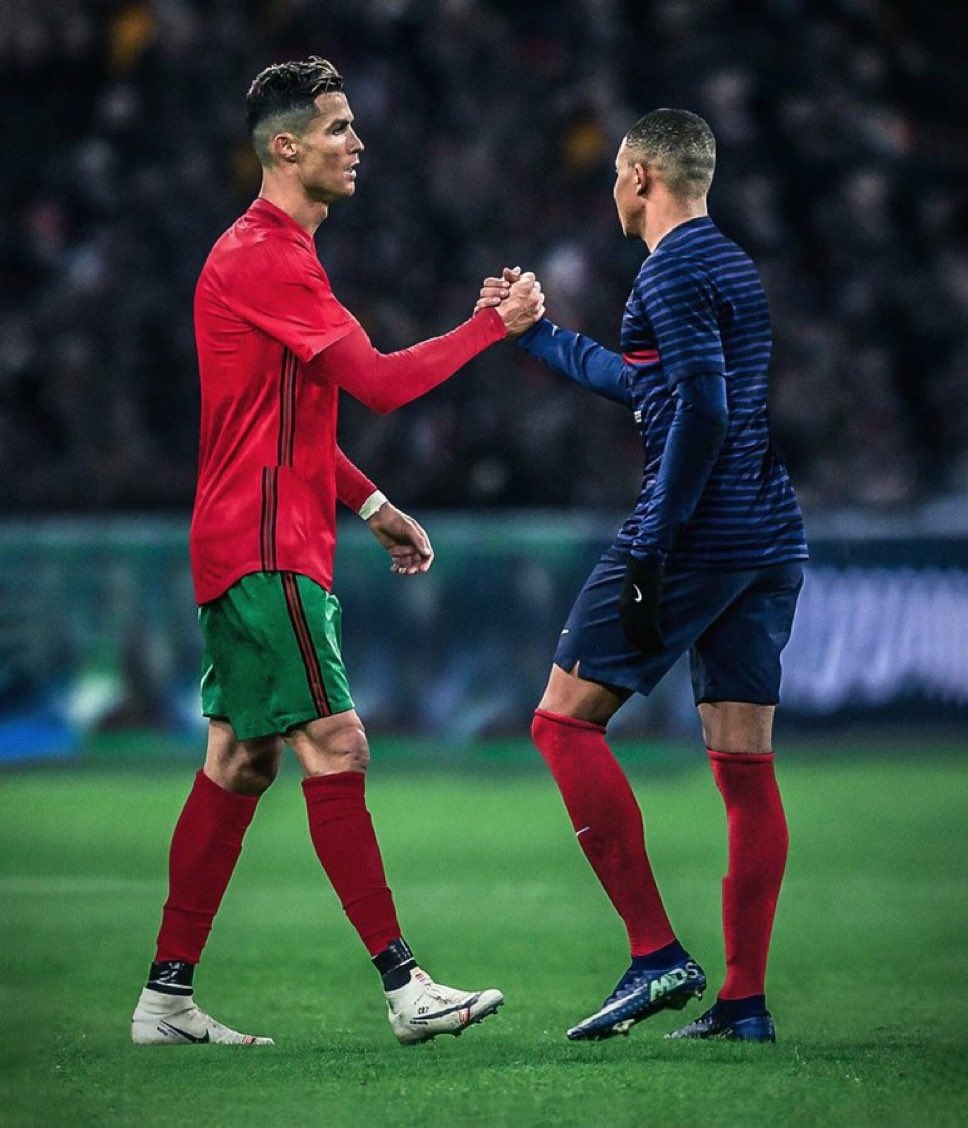 Ronaldo and Mbappe in UEFA EURO 2024 Quarter finals - Portugal vs France